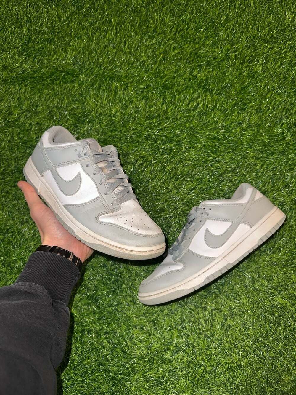 Nike Dunk Low Grey White Sneakers Size 9